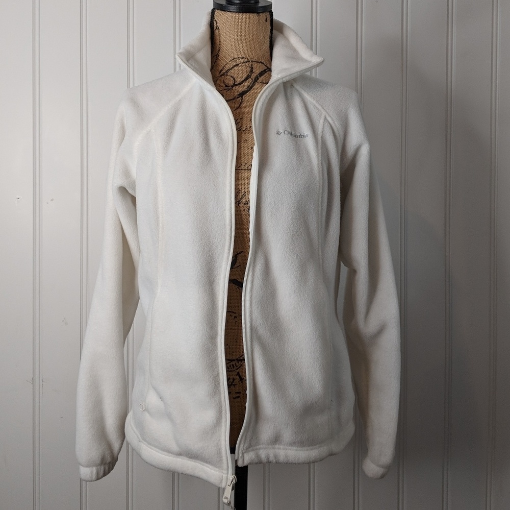 Columbia | White Fleece Zip Up